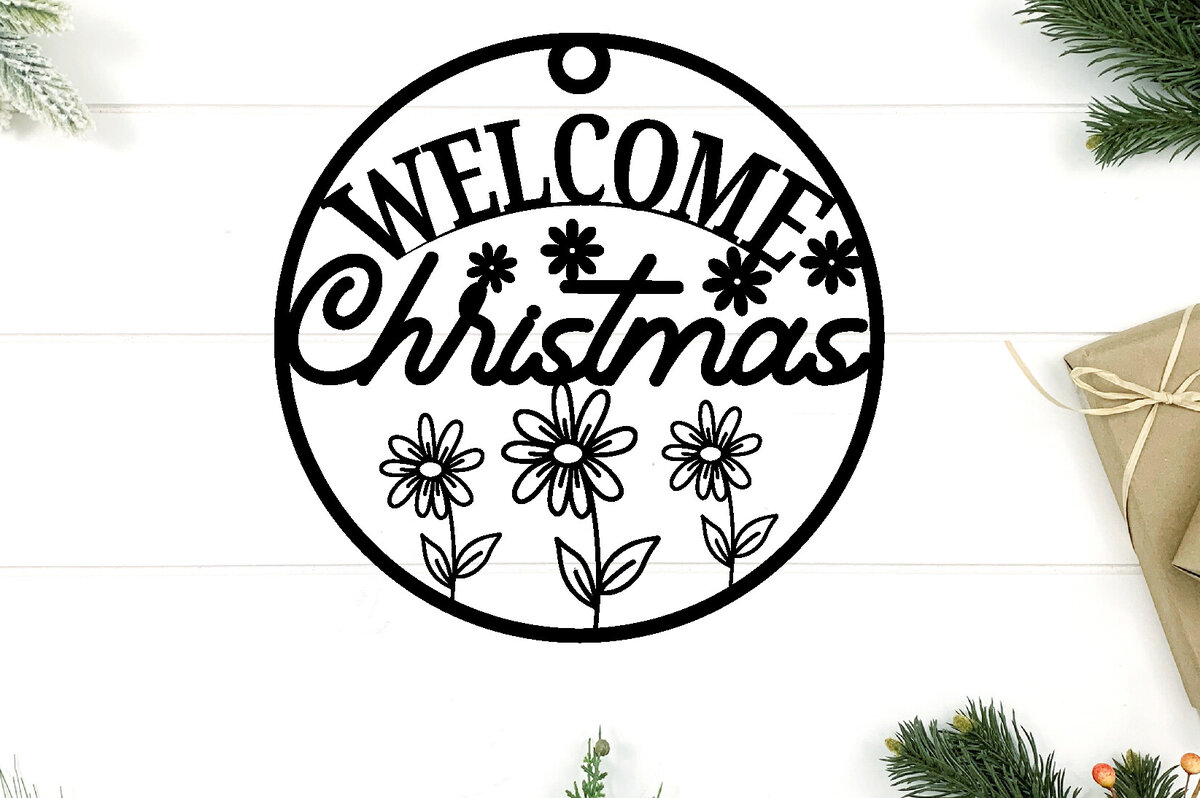 Σετ των 2 Intra απο ξύλο plywood 3mm-4mm πάχος – ΚΑΛΩΣ ΗΡΘΑΤΕ, ΧΡΙΣΤΟΥΓΕΝΝΙΑΤΙΚΟ Στολίδι Μεταλλικός Τοίχος Δίασταση  20x20 cm INTRAFABR-86051667