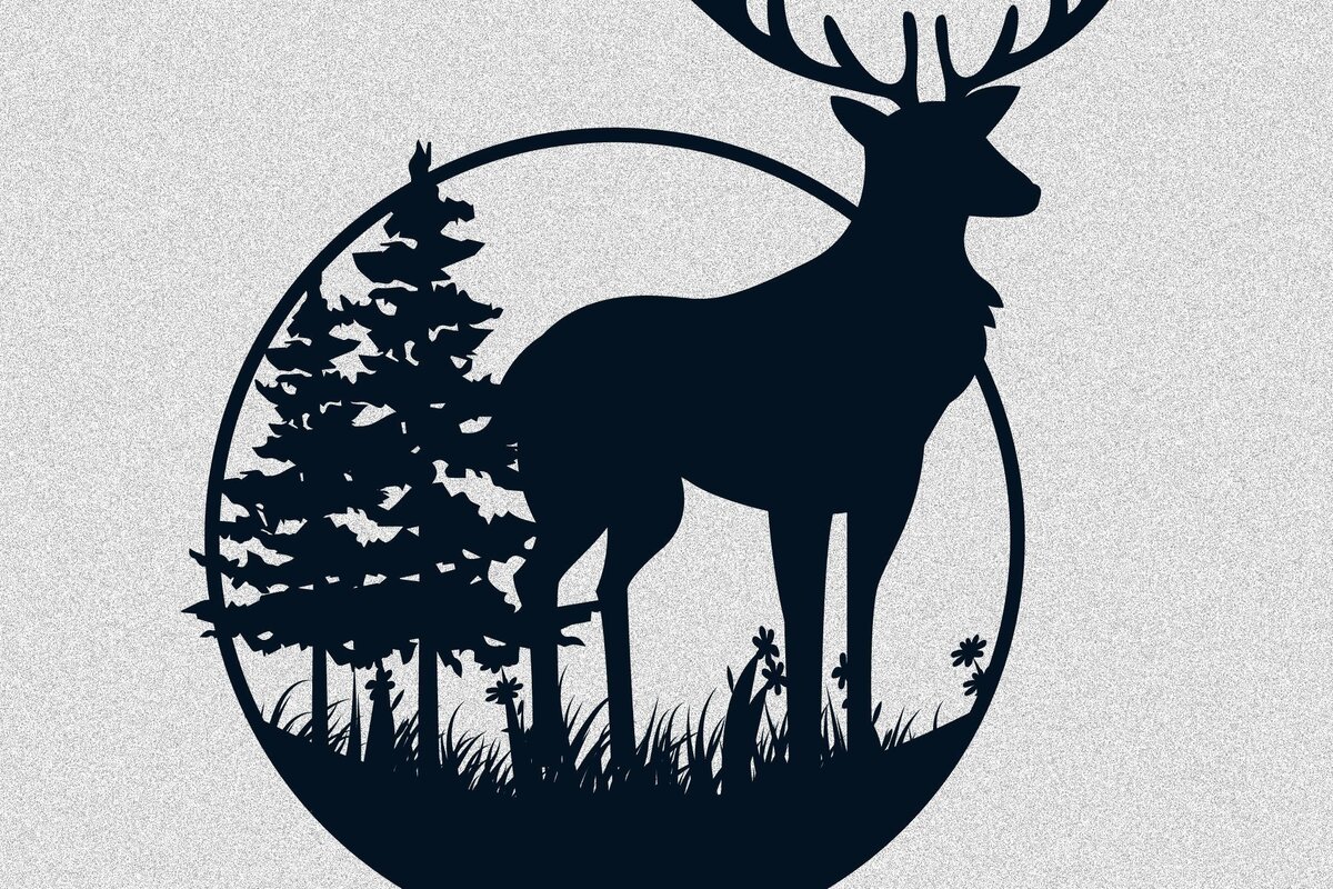 Σετ των 2 Intra απο ξύλο plywood 3mm-4mm πάχος – Welcome Deer Sing Tree Δίασταση  20x20 cm INTRAFABR-33560857