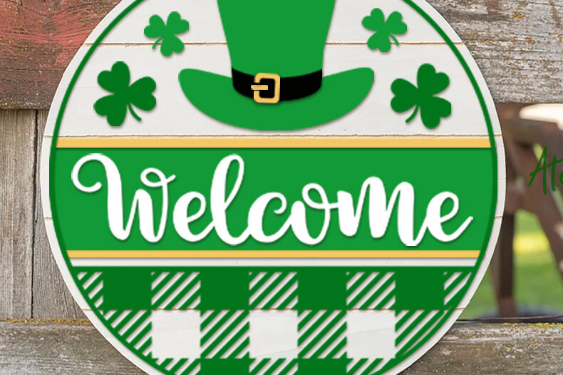 Σετ των 2 Intra απο ξύλο plywood 3mm-4mm πάχος – Κρεμάστρα πόρτας καλωσορίσματος Στρογγυλή πινακίδα Δίασταση  20x20 cm INTRAFABR-60315675