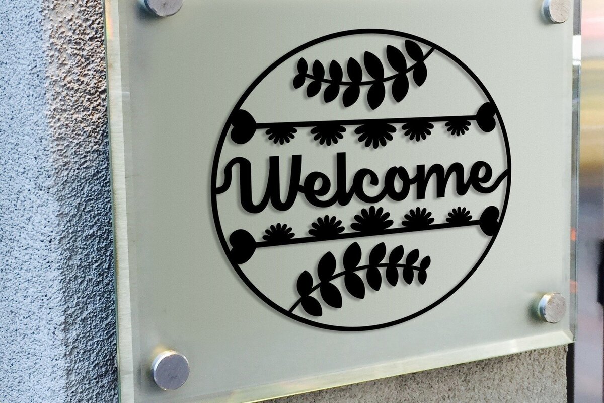 Σετ των 2 Intra απο ξύλο plywood 3mm-4mm πάχος – Αρχείο κοπής με λέιζερ επιγραφή υποδοχής πόρτας Δίασταση  20x20 cm INTRAFABR-32209661