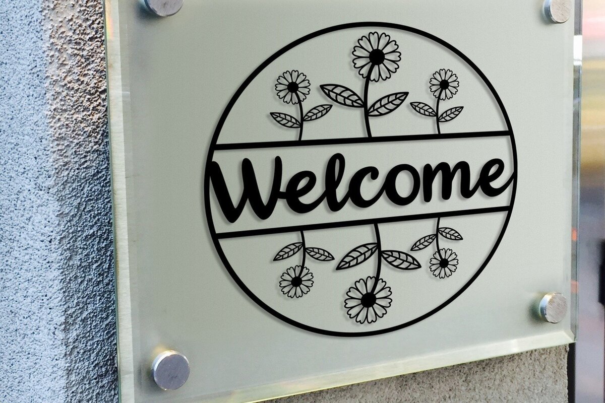 Σετ των 2 Intra απο ξύλο plywood 3mm-4mm πάχος – Αρχείο κοπής με λέιζερ επιγραφή υποδοχής πόρτας Δίασταση  20x20 cm INTRAFABR-32209672