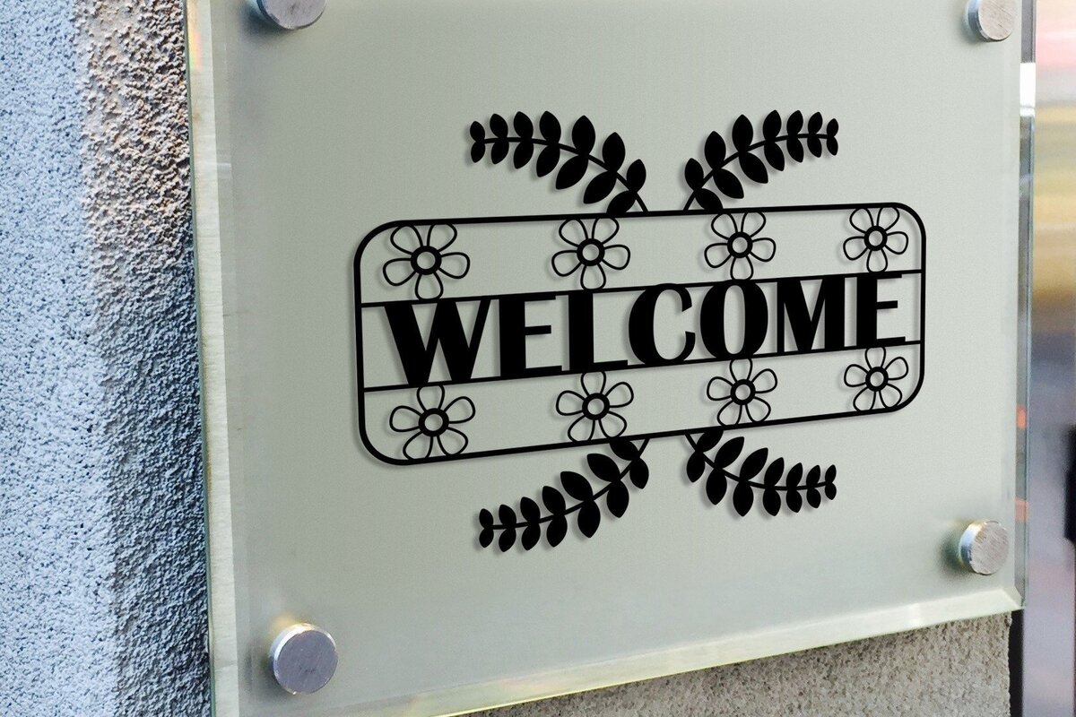 Σετ των 2 Intra απο ξύλο plywood 3mm-4mm πάχος – Αρχείο κοπής με λέιζερ επιγραφή υποδοχής πόρτας Δίασταση  20x20 cm INTRAFABR-32209905