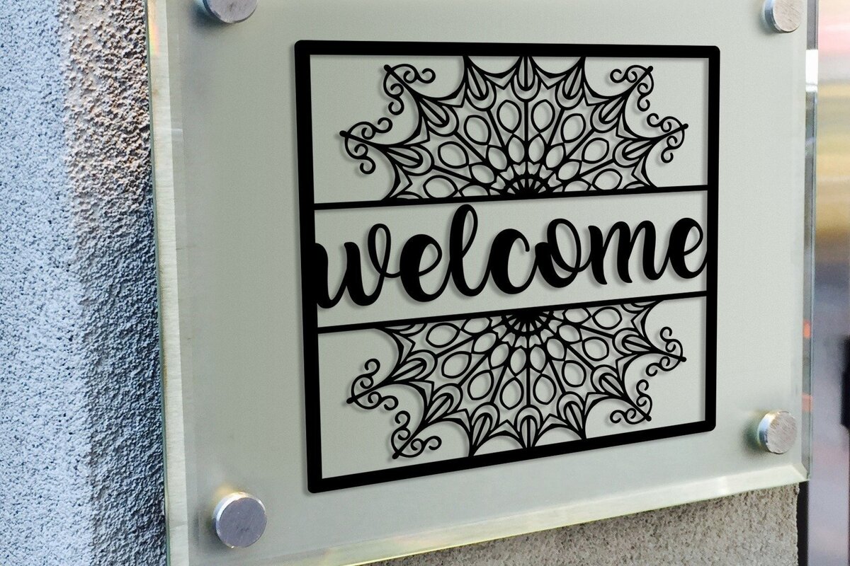 Σετ των 2 Intra απο ξύλο plywood 3mm-4mm πάχος – Αρχείο κοπής με λέιζερ επιγραφή υποδοχής πόρτας Δίασταση  20x20 cm INTRAFABR-32209919