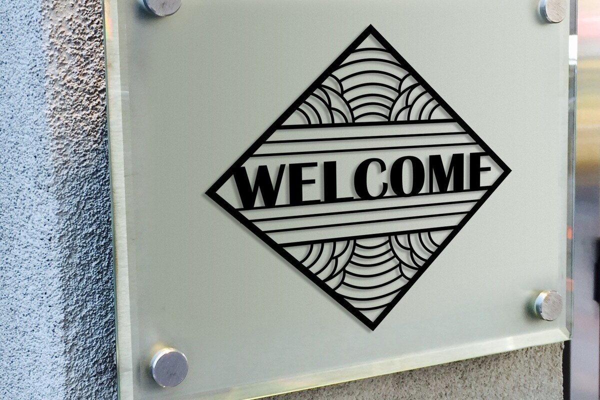 Σετ των 2 Intra απο ξύλο plywood 3mm-4mm πάχος – Αρχείο κοπής με λέιζερ επιγραφή υποδοχής πόρτας Δίασταση  20x20 cm INTRAFABR-32209918