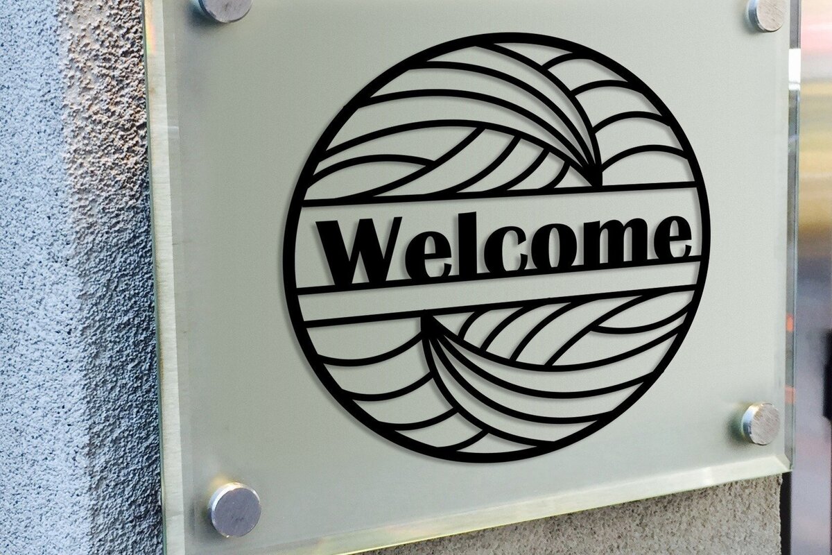 Σετ των 2 Intra απο ξύλο plywood 3mm-4mm πάχος – Αρχείο κοπής με λέιζερ επιγραφή υποδοχής πόρτας Δίασταση  20x20 cm INTRAFABR-32209662