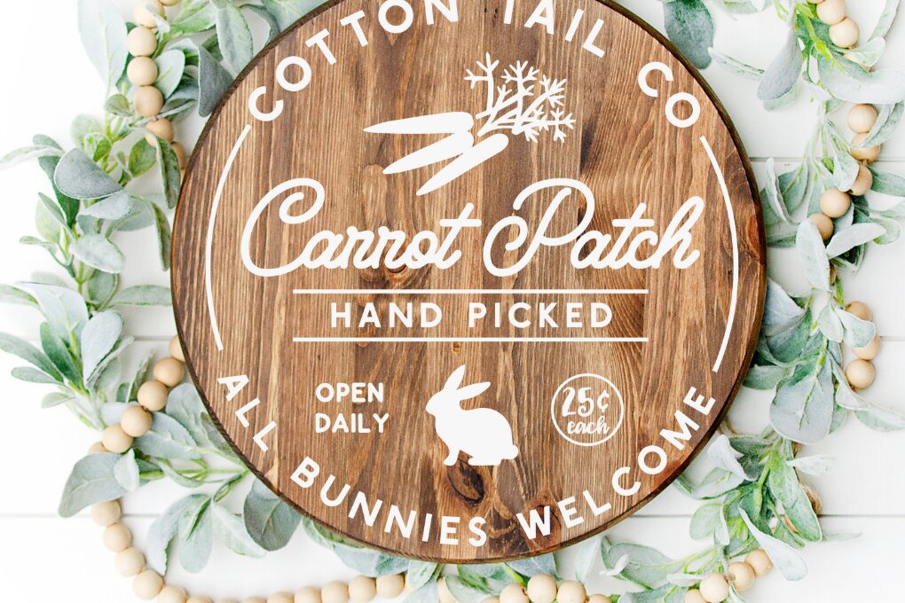 Σετ των 2 Intra απο ξύλο plywood 3mm-4mm πάχος – Καλώς ορίσατε Πασχαλινό Στρογγυλό Σήμα, Πάσχα Δίασταση  20x20 cm INTRAFABR-25661752