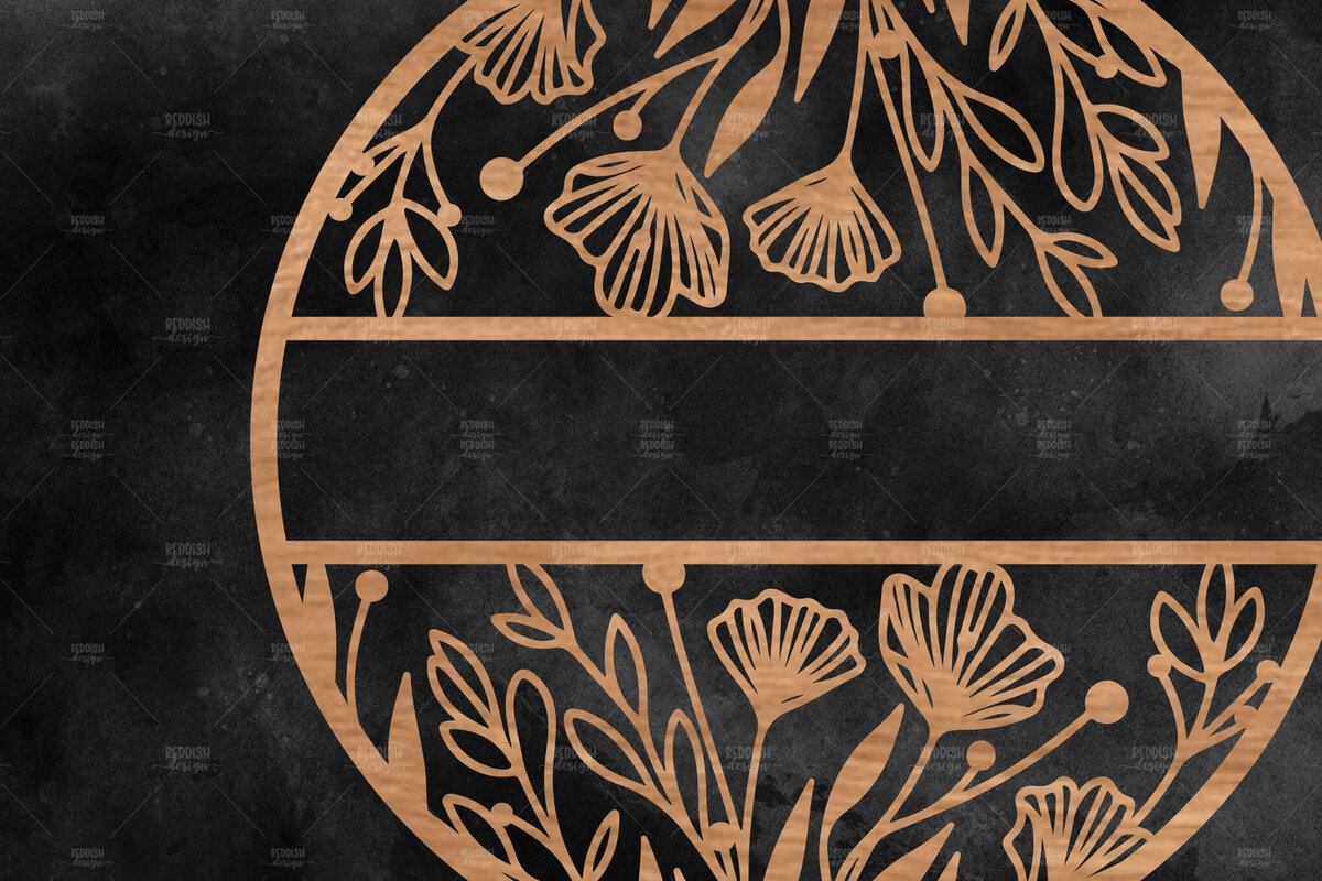 Σετ των 2 Intra απο ξύλο plywood 3mm-4mm πάχος – Καλωσόρισμα Floral στρογγυλή πινακίδα Δίασταση  20x20 cm INTRAFABR-117180466