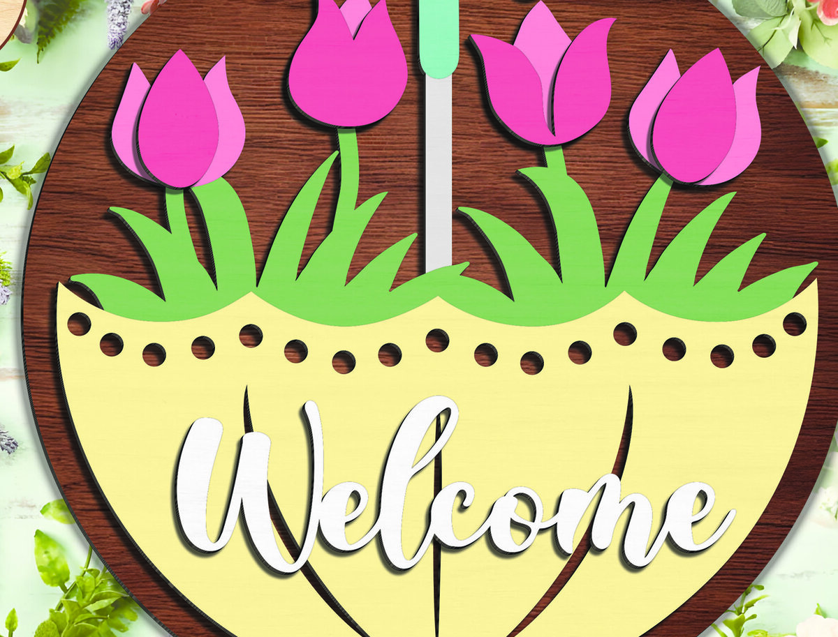 Σετ των 2 Intra απο ξύλο plywood 3mm-4mm πάχος – Υποδοχή μοτίβου λουλουδιών - Break Jhon Δίασταση  20x20 cm INTRAFABR-94976832