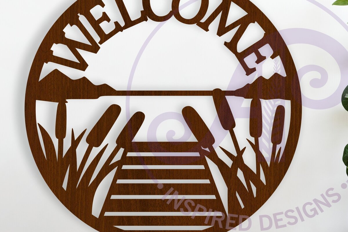 Σετ των 2 Intra απο ξύλο plywood 3mm-4mm πάχος – Επιτοίχια επιγραφή καλωσορίσματος Lake House, Αρχείο. Δίασταση  20x20 cm INTRAFABR-120525291