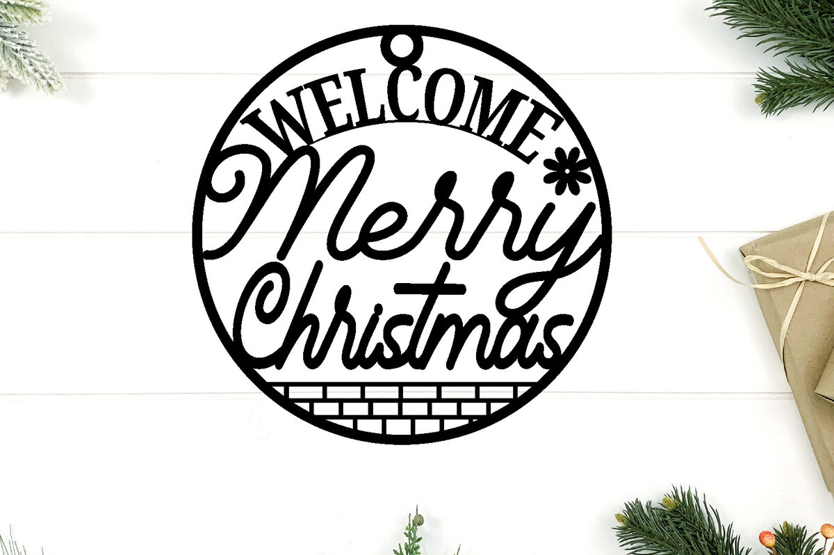 Σετ των 2 Intra απο ξύλο plywood 3mm-4mm πάχος – ΚΑΛΩΣ ΗΡΘΑΤΕ ΚΑΛΑ ΧΡΙΣΤΟΥΓΕΝΝΑ Στολίδι Μεταλλικό Δίασταση  20x20 cm INTRAFABR-86051970