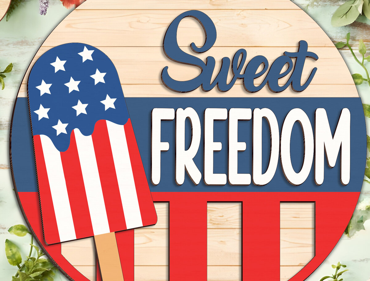 Σετ των 2 Intra απο ξύλο plywood 3mm-4mm πάχος – Καλώς ήρθατε Πατριωτικό σημάδι πόρτας Δίασταση  20x20 cm INTRAFABR-97105058