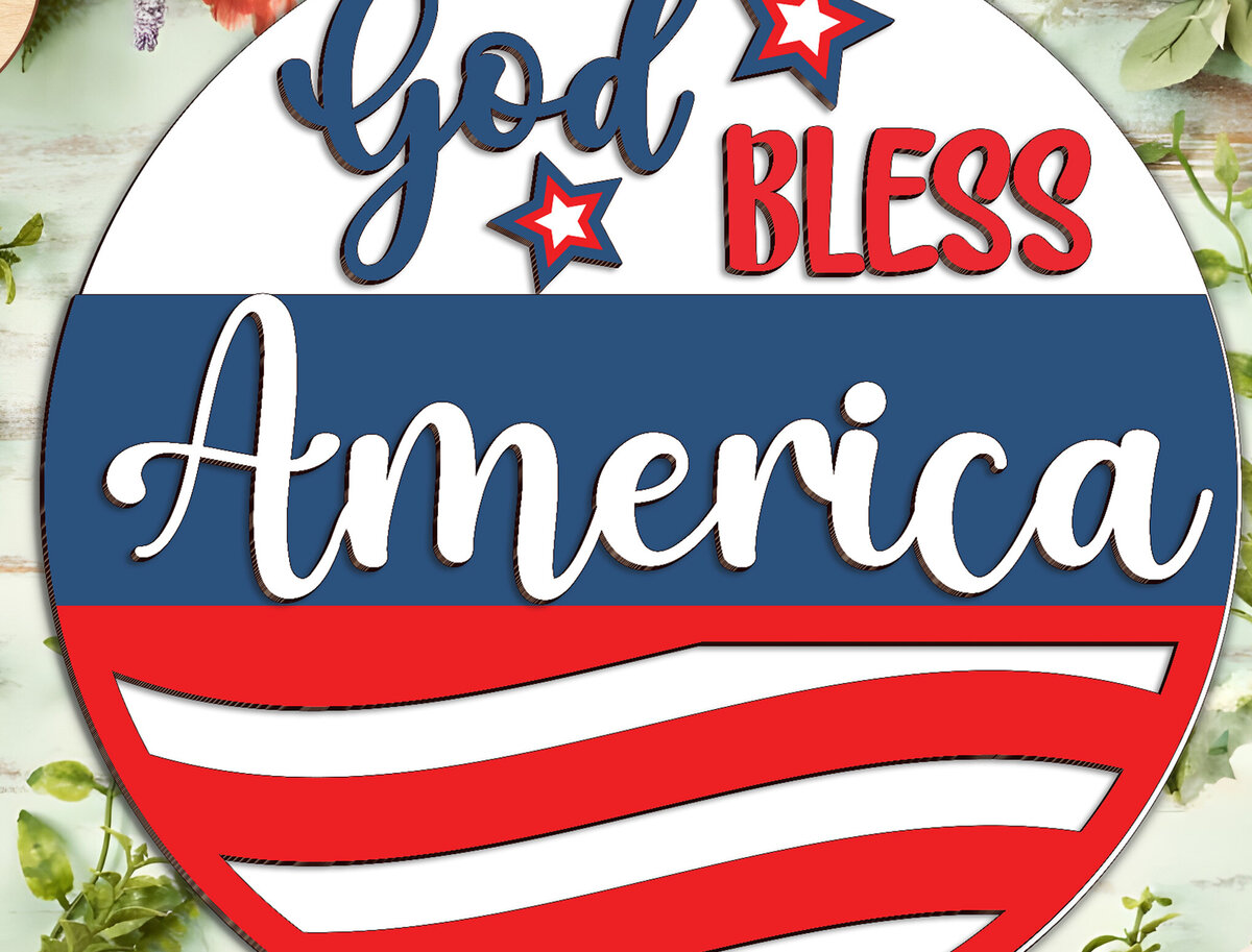 Σετ των 2 Intra απο ξύλο plywood 3mm-4mm πάχος – Καλωσόρισμα Πατριωτικό Σημάδι Δίασταση  20x20 cm INTRAFABR-97106214