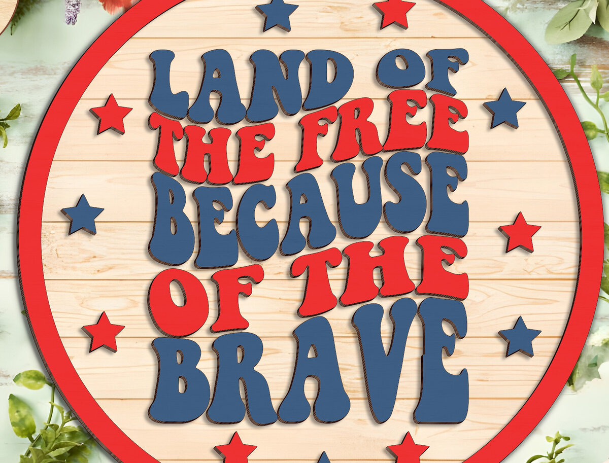 Σετ των 2 Intra απο ξύλο plywood 3mm-4mm πάχος – Καλωσόρισμα Πατριωτικό Σημάδι Δίασταση  20x20 cm INTRAFABR-97104942