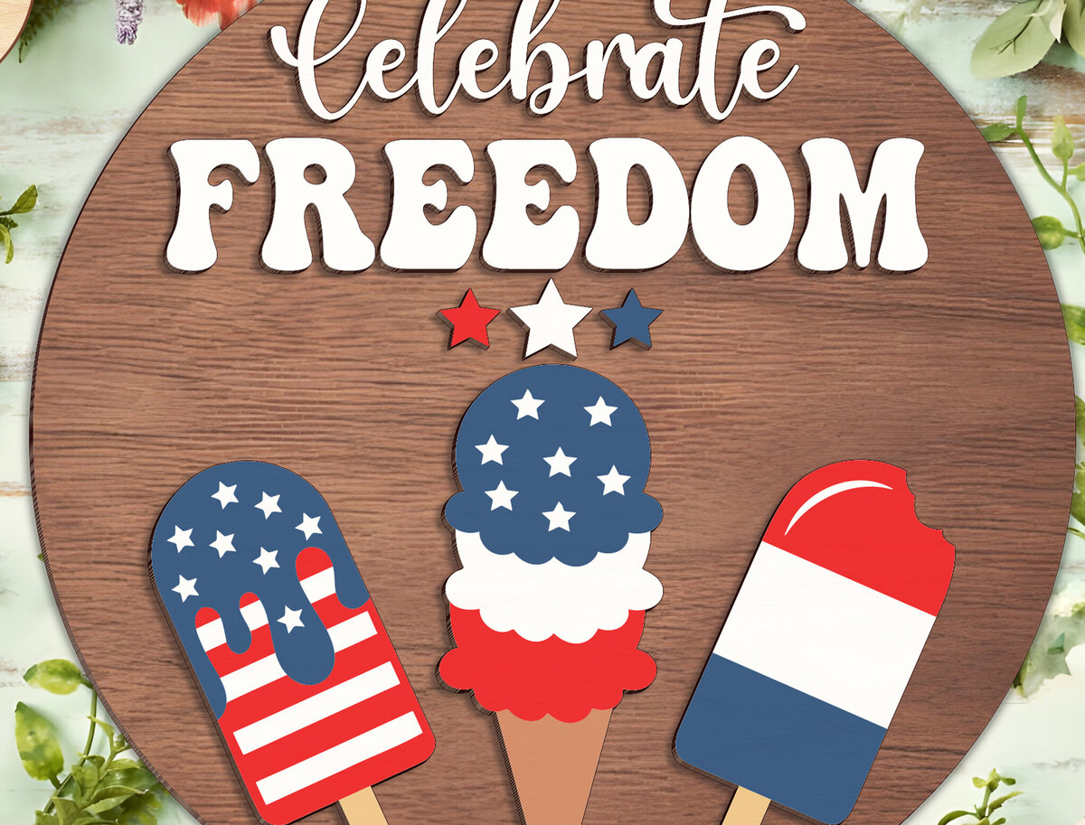 Σετ των 2 Intra απο ξύλο plywood 3mm-4mm πάχος – Καλωσόρισμα Πατριωτικό Σημάδι Δίασταση  20x20 cm INTRAFABR-97105489