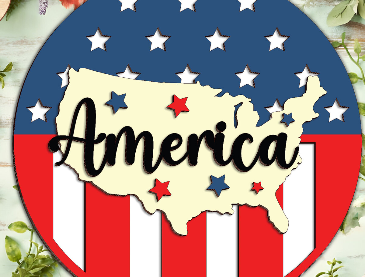 Σετ των 2 Intra απο ξύλο plywood 3mm-4mm πάχος – Καλωσόρισμα Πατριωτικό Σημάδι Δίασταση  20x20 cm INTRAFABR-97105876