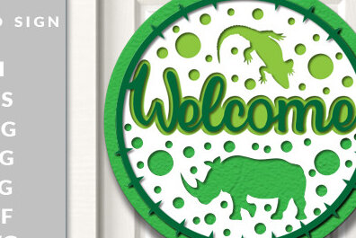 Σετ των 2 Intra απο ξύλο plywood 3mm-4mm πάχος – Καλωσόρισμα Στρογγυλή πινακίδα Κρεμάστρα πόρτας Κοπή λέιζερ Δίασταση  20x20 cm INTRAFABR-73583021