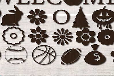 Σετ των 2 Intra απο ξύλο plywood 3mm-4mm πάχος – Σημάδι καλωσορίσματος Δίασταση  20x20 cm INTRAFABR-16035335