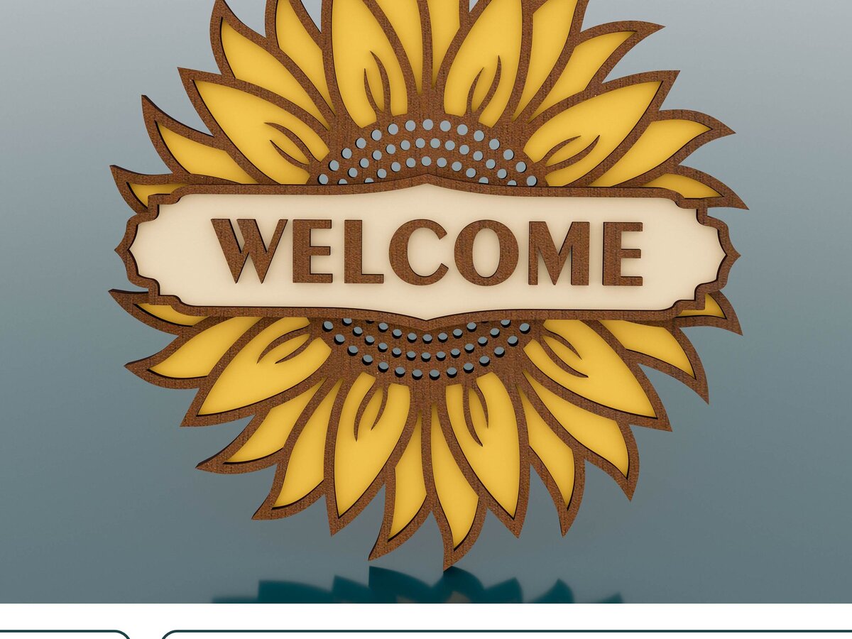 Σετ των 2 Intra απο ξύλο plywood 3mm-4mm πάχος – Σήμα καλωσορίσματος, Κρεμάστρα πόρτας κοπής με λέιζερ Δίασταση  20x20 cm INTRAFABR-59071534