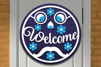 Σετ των 2 Intra απο ξύλο plywood 3mm-4mm πάχος – Κρεμάστρα πόρτας καλωσορίσματος με D Δίασταση  20x20 cm INTRAFABR-68627213