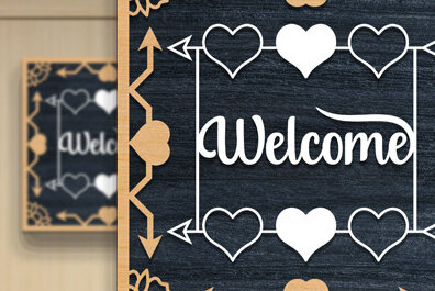 Σετ των 2 Intra απο ξύλο plywood 3mm-4mm πάχος – Κρεμάστρα πόρτας καλωσορίσματος με D Δίασταση  20x20 cm INTRAFABR-68627190