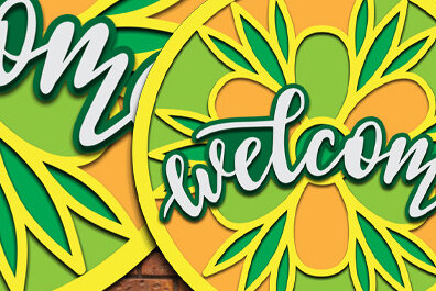 Σετ των 2 Intra απο ξύλο plywood 3mm-4mm πάχος – Κρεμάστρα πόρτας με καλωσορίσματος Δίασταση  20x20 cm INTRAFABR-68401141