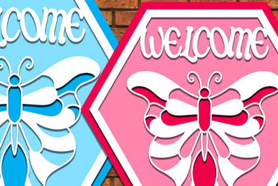 Σετ των 2 Intra απο ξύλο plywood 3mm-4mm πάχος – Κρεμάστρα πόρτας με καλωσορίσματος Δίασταση  20x20 cm INTRAFABR-68401458