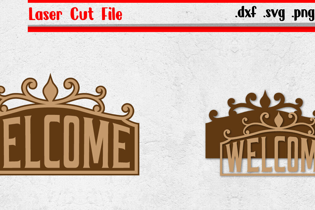 Σετ των 2 Intra απο ξύλο plywood 3mm-4mm πάχος – Αρχεία κοπής με λέιζερ καλωσορίσματος Δίασταση  20x20 cm INTRAFABR-96147361