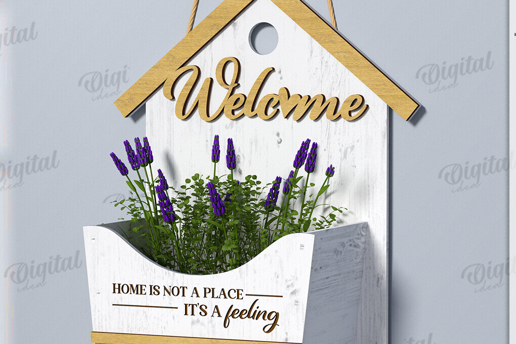 Σετ των 2 Intra απο ξύλο plywood 3mm-4mm πάχος – Πινακίδα καλωσορίσματος με Lasercut Δίασταση  20x20 cm INTRAFABR-122884450