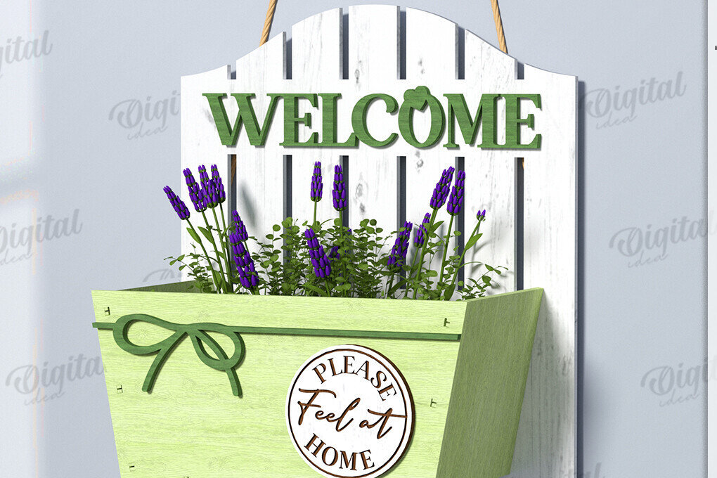 Σετ των 2 Intra απο ξύλο plywood 3mm-4mm πάχος – Πινακίδα καλωσορίσματος με Lasercut Δίασταση  20x20 cm INTRAFABR-122884118