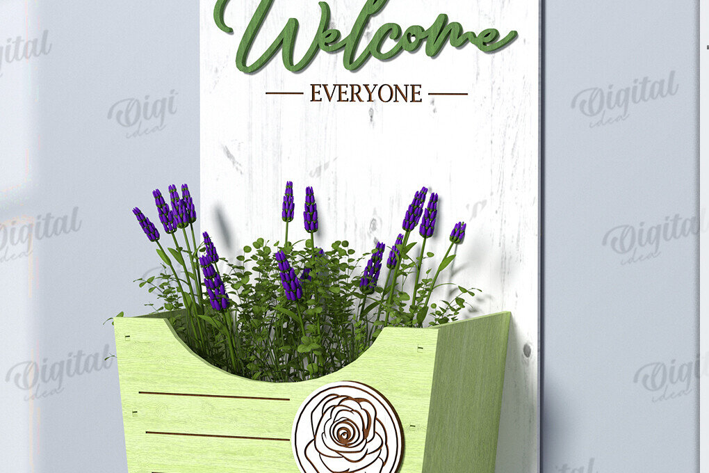 Σετ των 2 Intra απο ξύλο plywood 3mm-4mm πάχος – Πινακίδα καλωσορίσματος με Lasercut Δίασταση  20x20 cm INTRAFABR-122884285