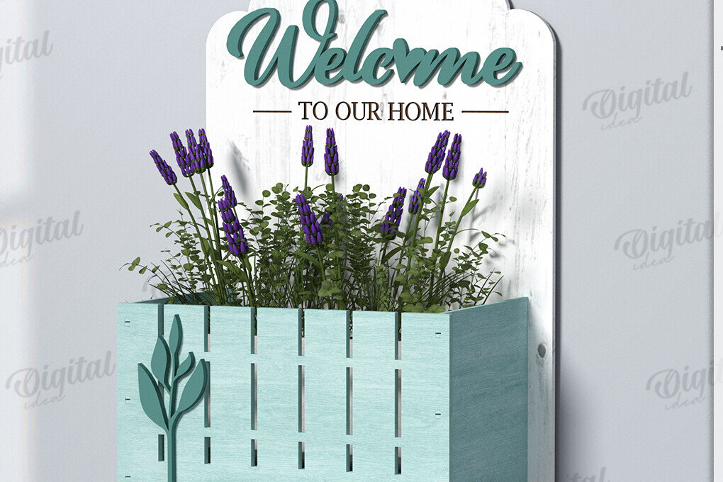 Σετ των 2 Intra απο ξύλο plywood 3mm-4mm πάχος – Πινακίδα καλωσορίσματος με Lasercut Δίασταση  20x20 cm INTRAFABR-122883667