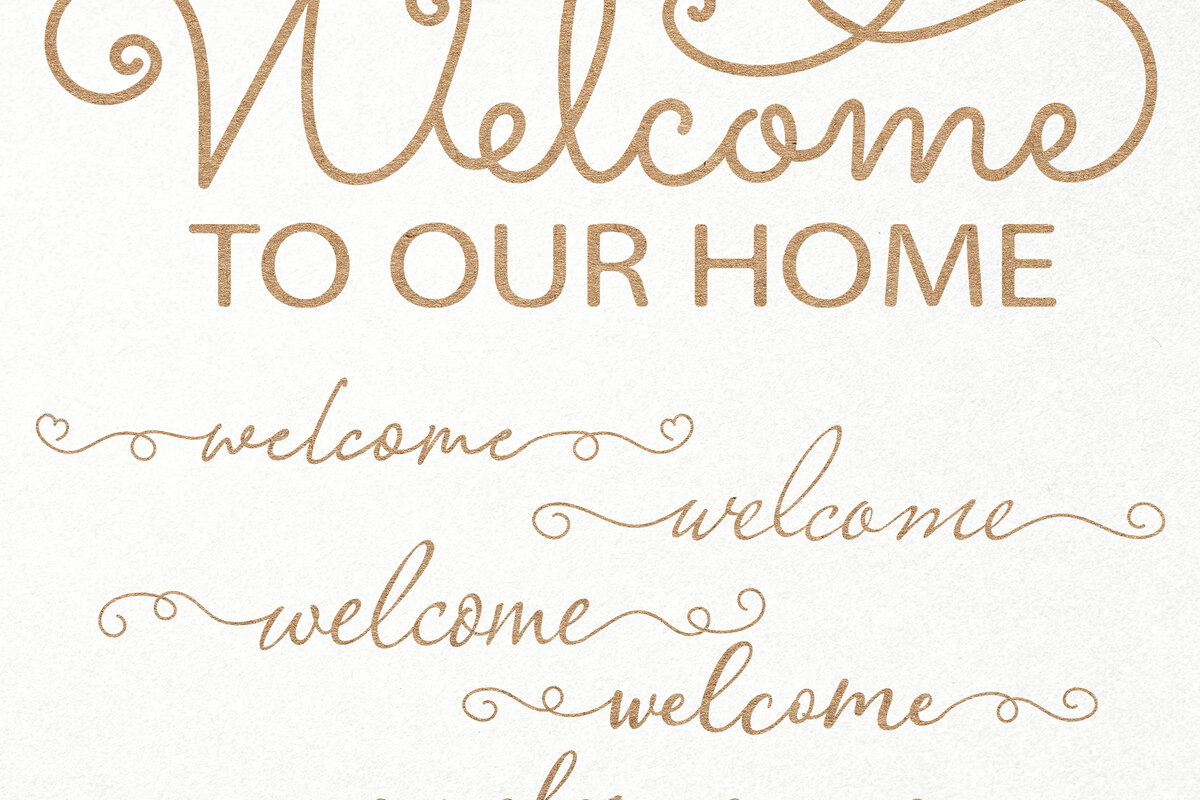 Σετ των 2 Intra απο ξύλο plywood 3mm-4mm πάχος – Καλώς ορίσατε Bundle, Καλώς ήρθατε στο σπίτι μας Δίασταση  20x20 cm INTRAFABR-25574985