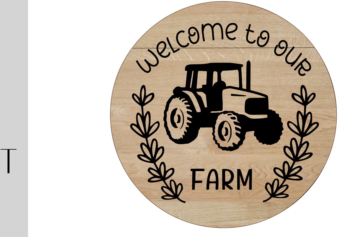 Intra απο ξύλο plywood 3mm-4mm πάχος – Καλώς ήρθατε στο Our Farm Sign Δίασταση  40x30 cm INTRAFABR-10375778