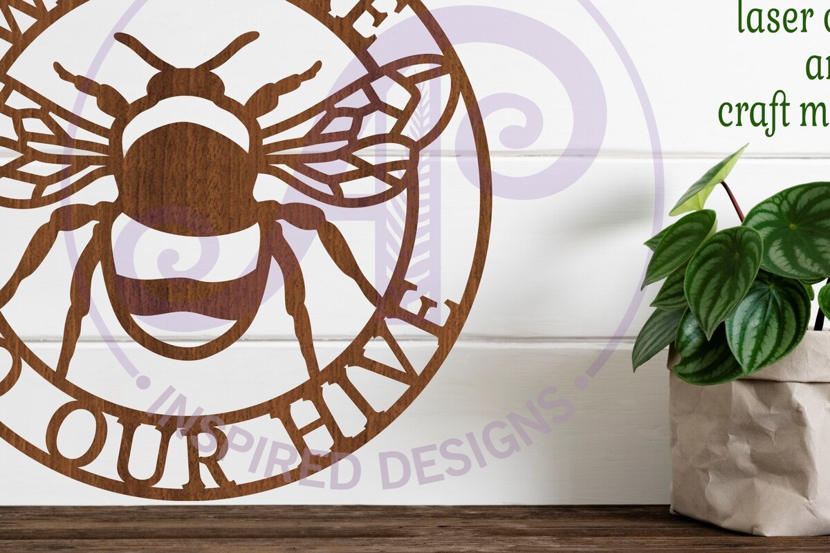 Intra απο ξύλο plywood 3mm-4mm πάχος – Καλώς ήρθατε στο Our Hive Wall Art Sign, F Δίασταση  40x30 cm INTRAFABR-86003620