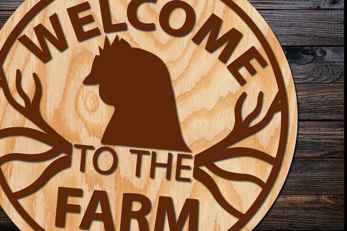 Σετ των 2 Intra απο ξύλο plywood 3mm-4mm πάχος – Καλώς ορίσατε στο αρχείο Farm Δίασταση  20x20 cm INTRAFABR-67345123