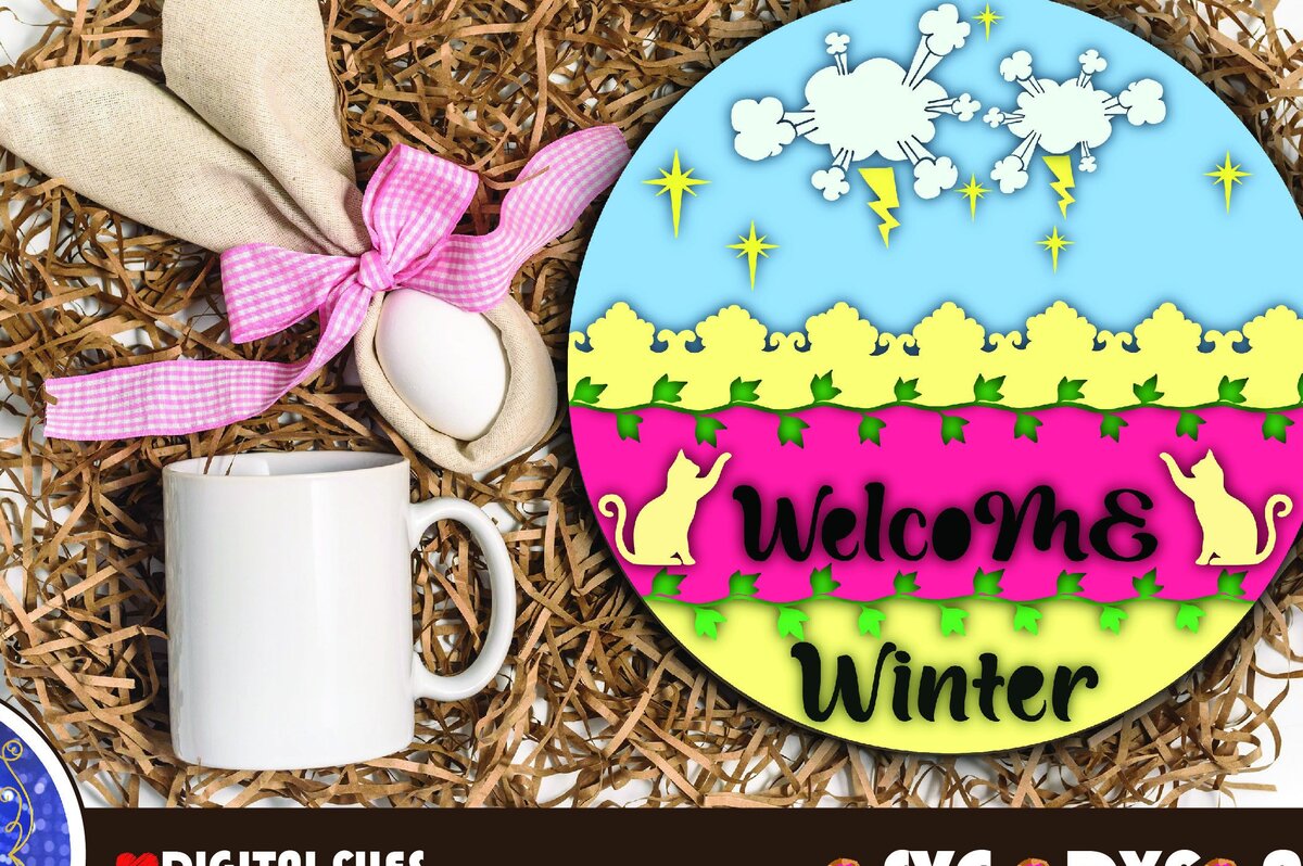 Intra απο ξύλο plywood 3mm-4mm πάχος – Καλωσορίσατε Winter Sign Wood Δίασταση  40x30 cm INTRAFABR-42034302