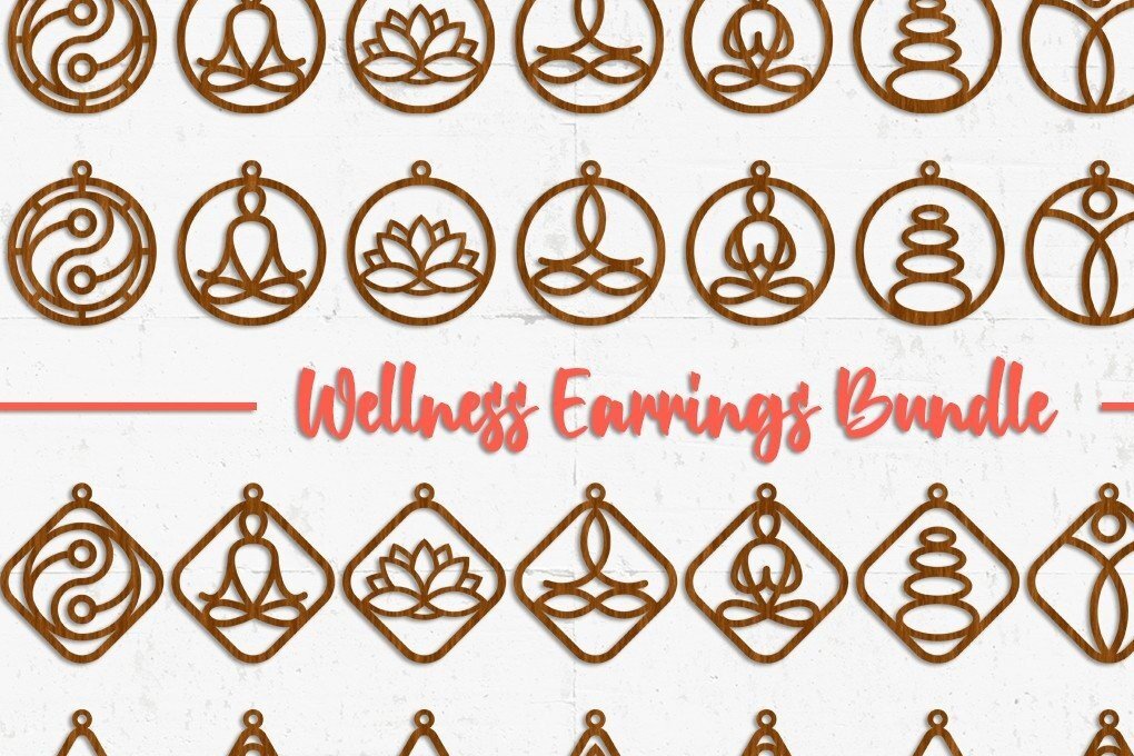 Σετ των 3 Intra απο ξύλο plywood 3mm-4mm πάχος – Πακέτο με σκουλαρίκια ευεξίας -s Δίασταση  5x5 cm INTRAFABR-31898038