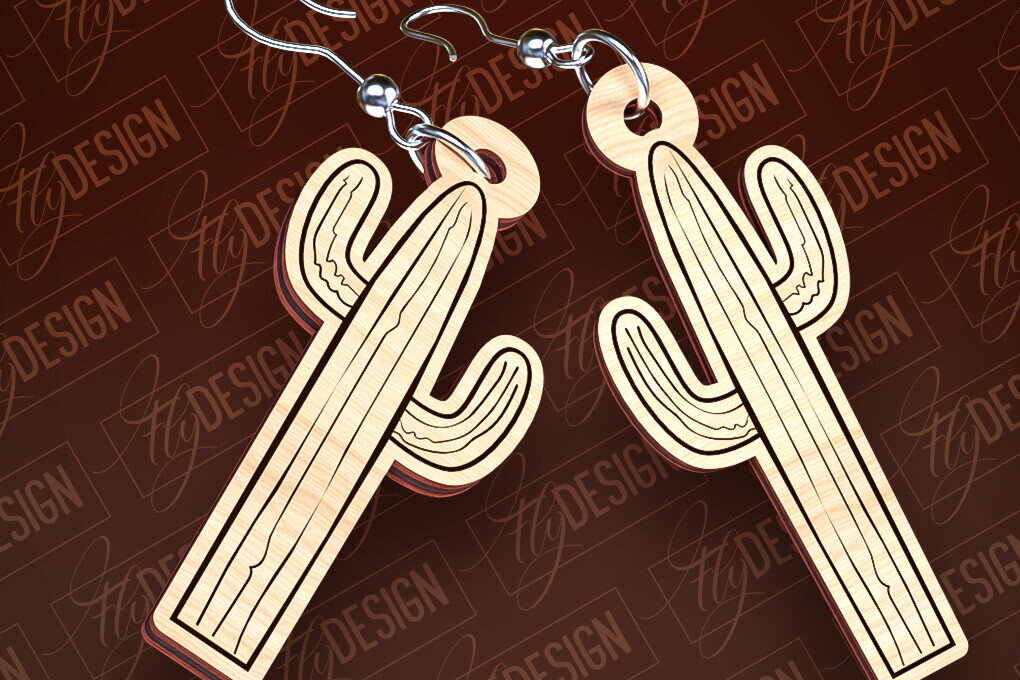 Σετ των 3 Intra απο ξύλο plywood 3mm-4mm πάχος – Western σκουλαρίκια | Αξεσουάρ Δίασταση  5x5 cm INTRAFABR-93238827