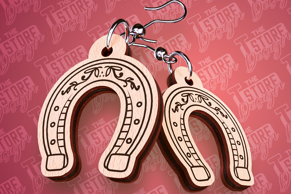 Σετ των 3 Intra απο ξύλο plywood 3mm-4mm πάχος – Western σκουλαρίκια | Αξεσουάρ Δίασταση  5x5 cm INTRAFABR-93012649