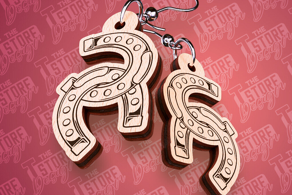 Σετ των 3 Intra απο ξύλο plywood 3mm-4mm πάχος – Western σκουλαρίκια | Αξεσουάρ Δίασταση  5x5 cm INTRAFABR-93012678