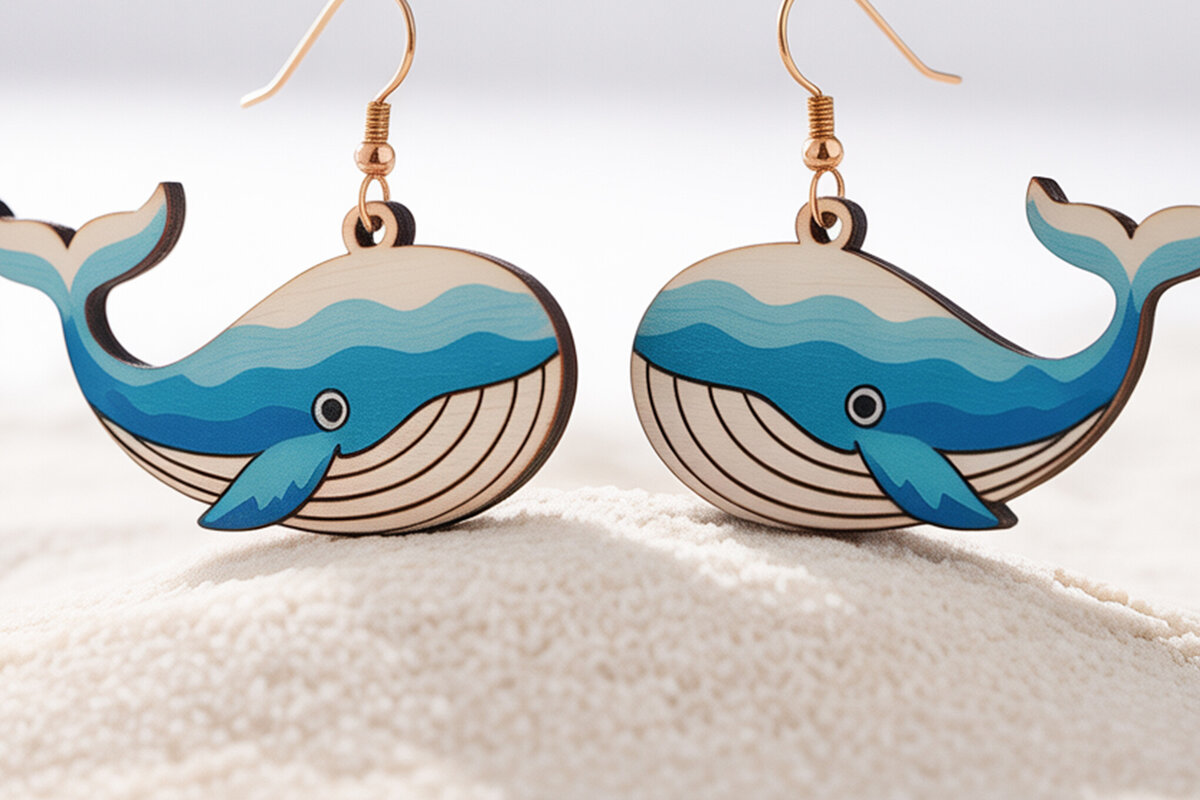 Σετ των 3 Intra απο ξύλο plywood 3mm-4mm πάχος – Σκουλαρίκια φάλαινας για Δίασταση  5x5 cm INTRAFABR-121577014