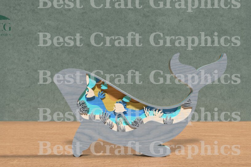 Σετ των 2 Intra απο ξύλο plywood 3mm-4mm πάχος – Whale File Multilayer Δίασταση  20x20 cm INTRAFABR-119307782