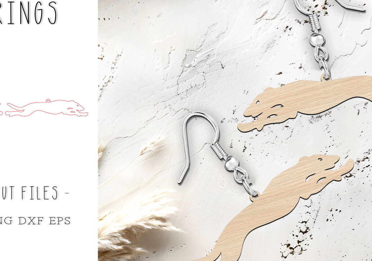 Σετ των 3 Intra απο ξύλο plywood 3mm-4mm πάχος – Σκουλαρίκια σκυλιών Whippet Greyhound με λέιζερ Δίασταση  5x5 cm INTRAFABR-119132069