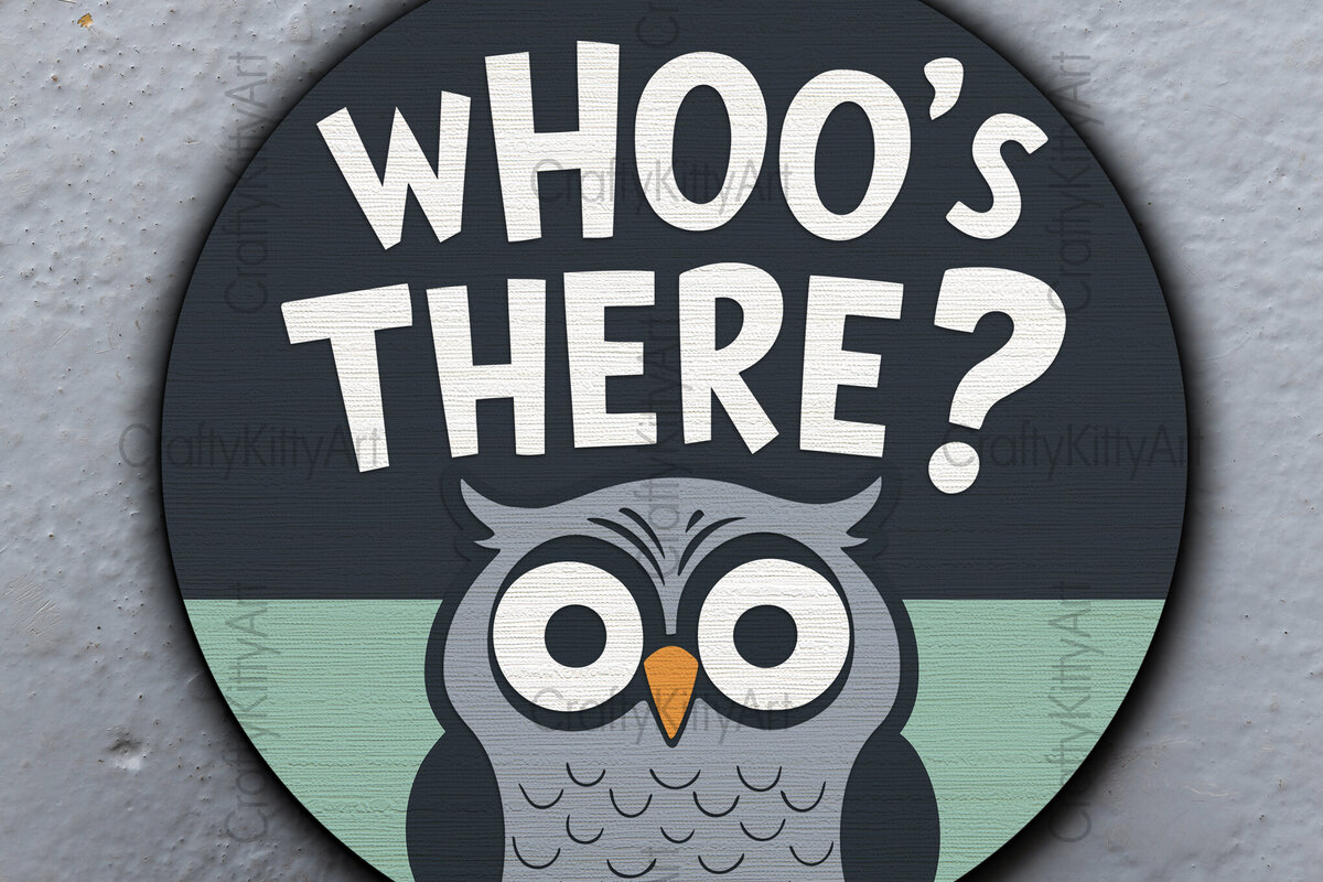 Σετ των 2 Intra απο ξύλο plywood 3mm-4mm πάχος – Whoo's There Κρεμάστρα πόρτας κουκουβάγιας 3D Δίασταση  20x20 cm INTRAFABR-104867955