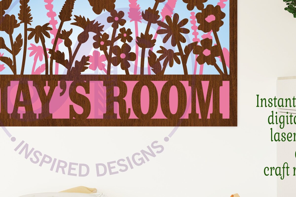 Σετ των 2 Intra απο ξύλο plywood 3mm-4mm πάχος – Άγρια λουλούδια Όνομα σκηνής Πινακίδα 3 Layer Δίασταση  20x20 cm INTRAFABR-112055343