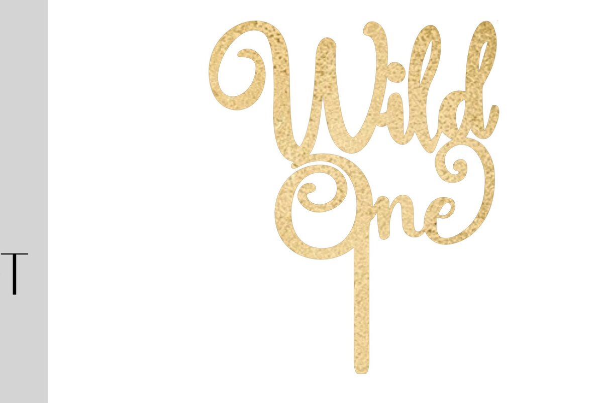 Σετ των 2 Intra απο ξύλο plywood 3mm-4mm πάχος – Αρχείο κοπής Wild One Cake Topper Δίασταση  20x20 cm INTRAFABR-9778122