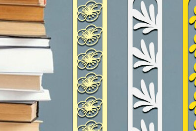 Σετ των 2 Intra απο ξύλο plywood 3mm-4mm πάχος – Σετ σελιδοδείκτη Wildflower Δίασταση  20x20 cm INTRAFABR-90656808