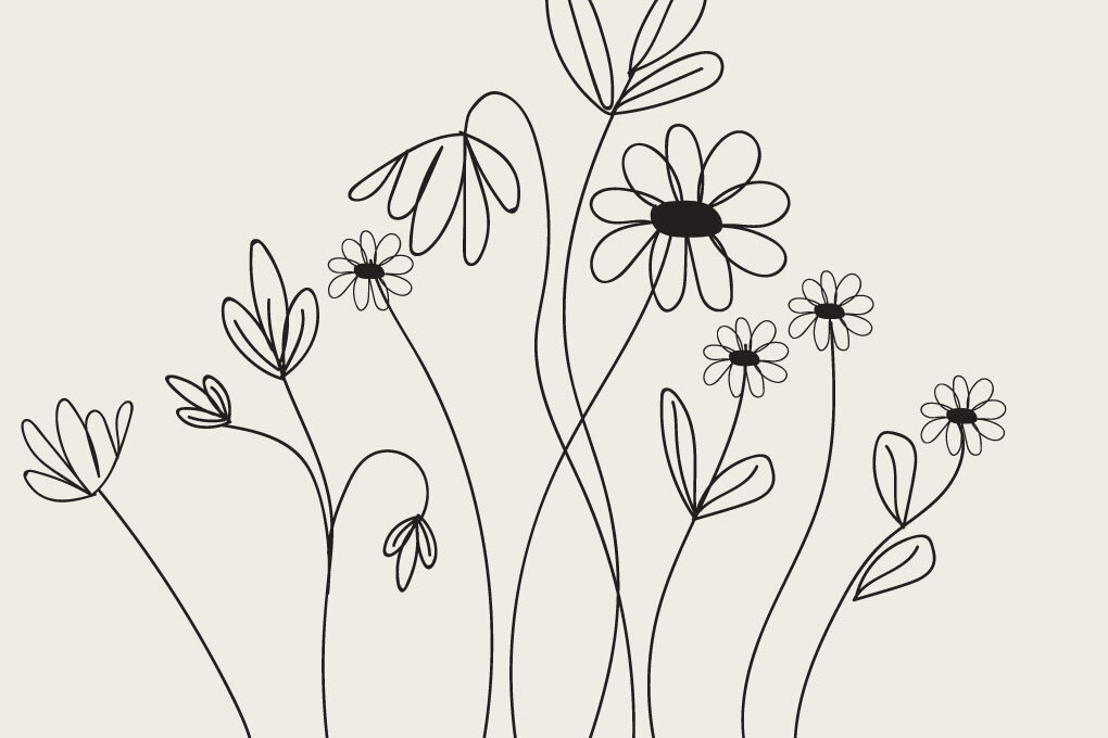 Σετ των 2 Intra απο ξύλο plywood 3mm-4mm πάχος – Wildflower Spring Flower Δίασταση  20x20 cm INTRAFABR-62503765