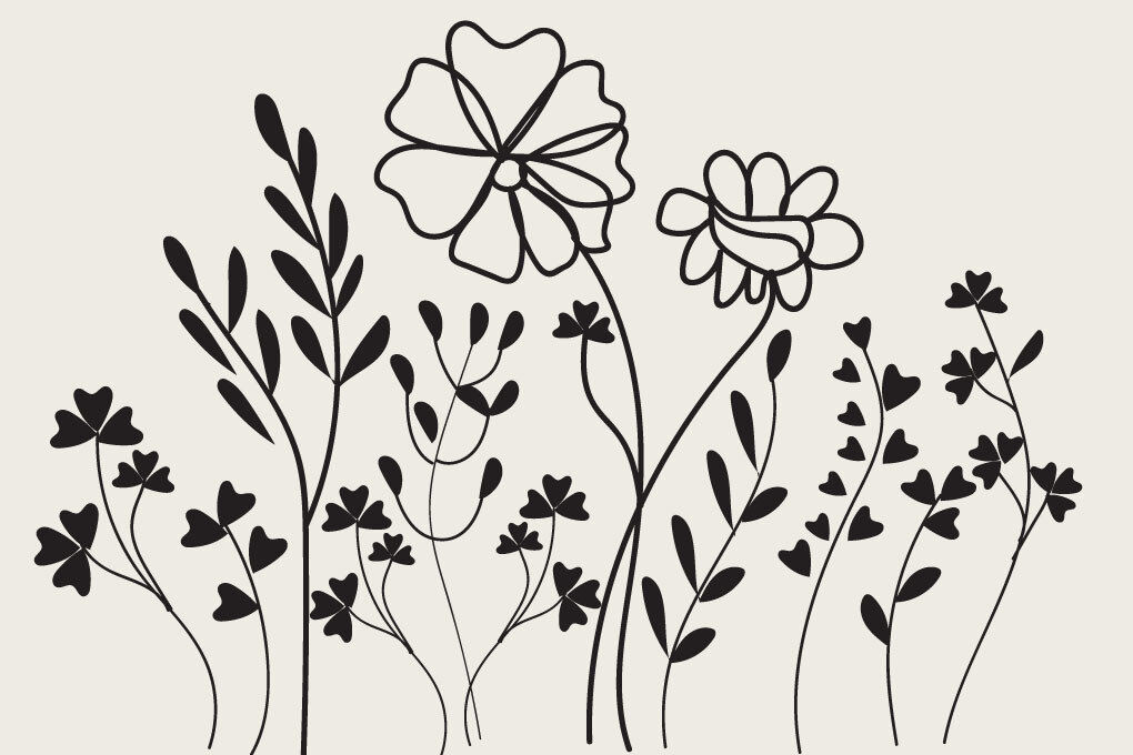 Σετ των 2 Intra απο ξύλο plywood 3mm-4mm πάχος – Wildflower Spring Flower Δίασταση  20x20 cm INTRAFABR-62422547