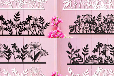 Intra απο ξύλο plywood 3mm-4mm πάχος – Wildflowers Art Wall Art Σετ Δίασταση  40x30 cm INTRAFABR-89595280